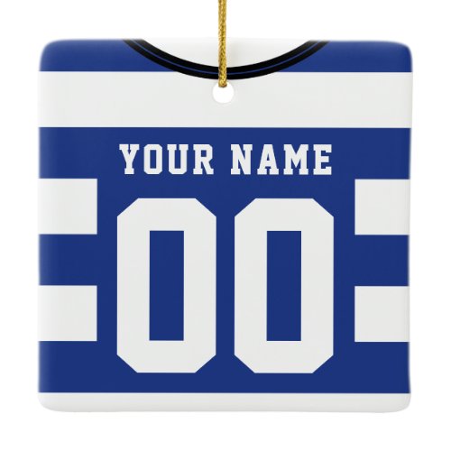 Customizable Soccer Jersey Template Ornament