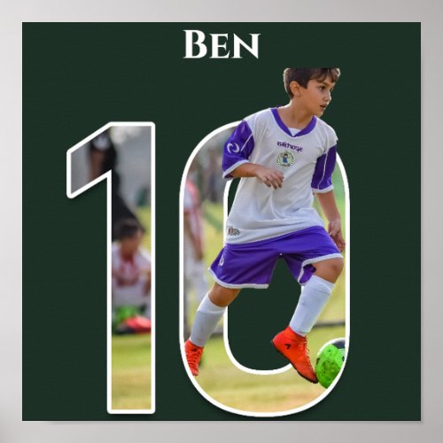 Customizable Soccer player  Name Template Poster