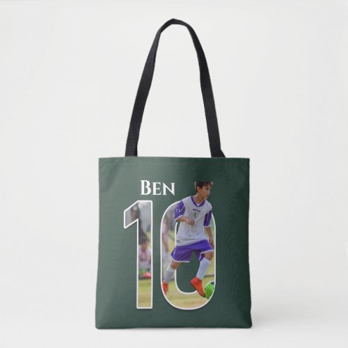 Customizable Soccer Player  Name Template Tote Bag