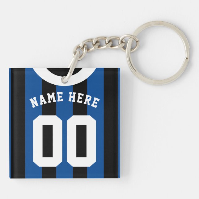 Customizable Soccer Rugby Jersey Keyring (Back)