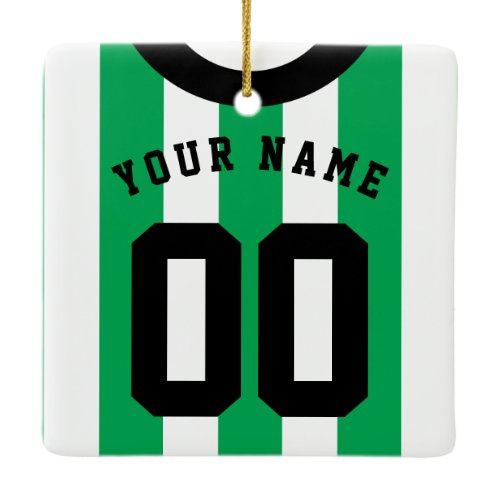 Customizable Soccer Rugby Jersey Ornament Template
