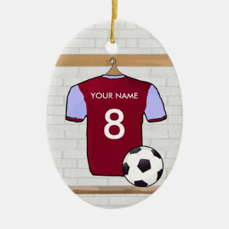 Customizable Soccer Shirt (claret)  Ornament