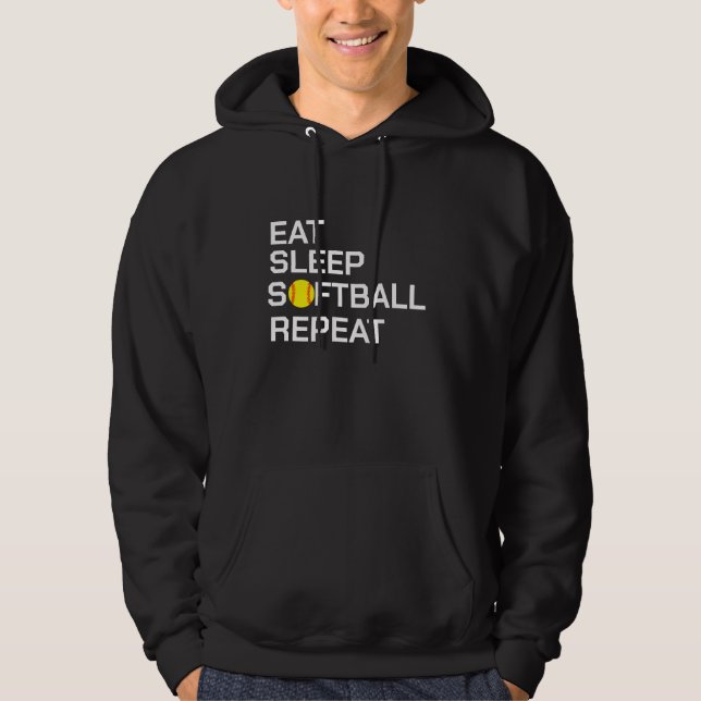 Customizable Softball Graphic Hoodie | Funny Humor (Front)