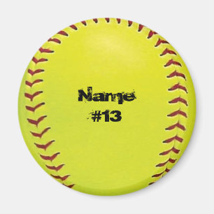 Customizable Softball Magnet