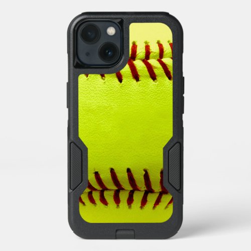 Customizable Softball Yellow iPhone 13 Case