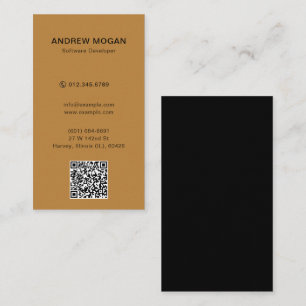 Customizable Software Developer Orange Color Business Card