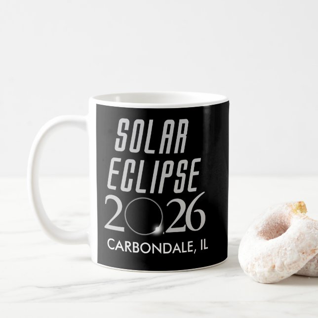 Customizable Solar Eclipse 2026 Mug (With Donut)