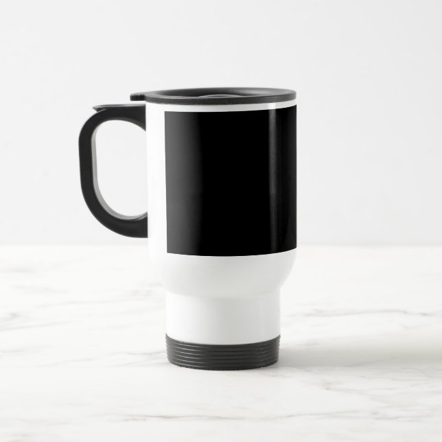 Customizable solid color travel mug (Left)