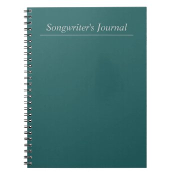 Customizable Songwriter's Journal by ops2014 at Zazzle