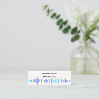 Customizable Sound Wave White  Calling Card
