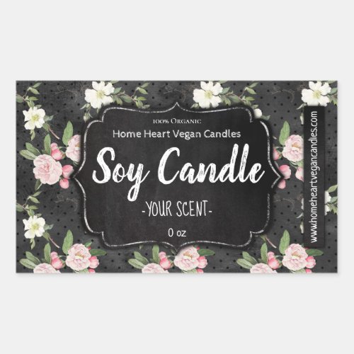 Customizable Soy Vegan Candle Label Handmade