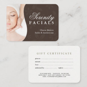 Customizable Spa Gift Certificate