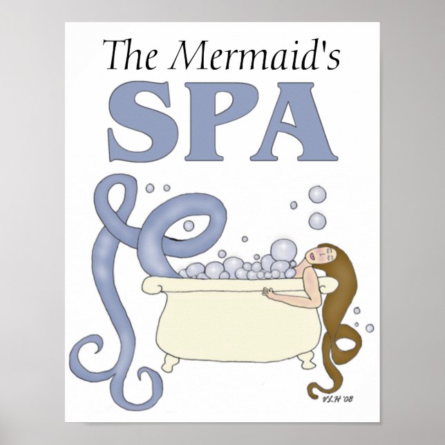 Customizable Spa Mermaid Print (Front)