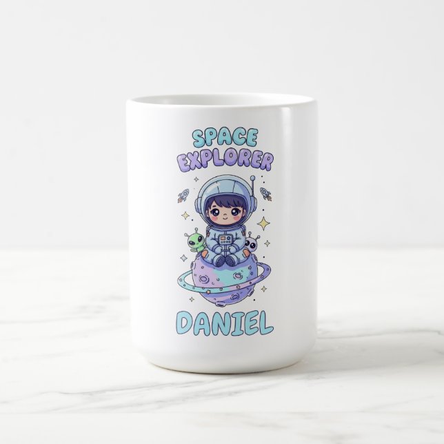 Customizable Space Explorer Kawaii Coffee Mug (Center)