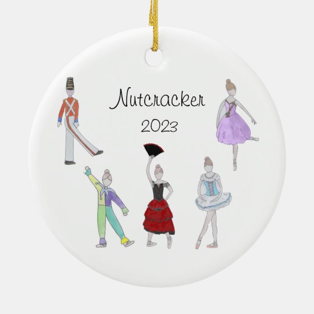 Customizable Spanish/BonBon/Flower/Soldier/Marzi  Ceramic Ornament (Back)