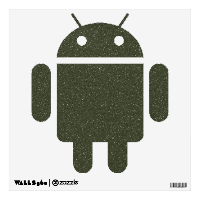 Customizable Speckled Android Wall Decal (Front)