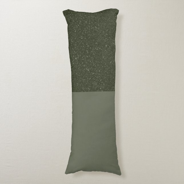 Customizable Speckled Moss Green Body Pillow (Front Vertical)