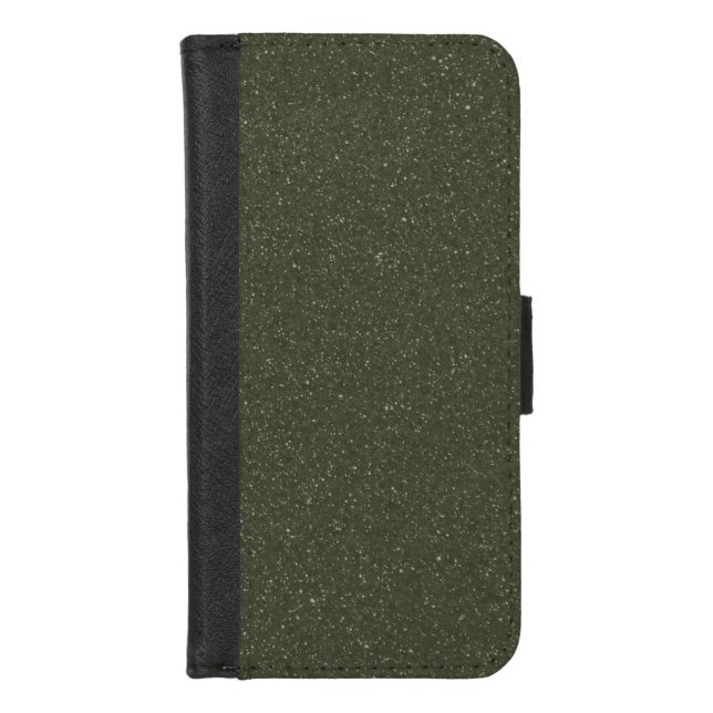 Customizable Speckled Moss Green iPhone 8/7 Wallet (Front)