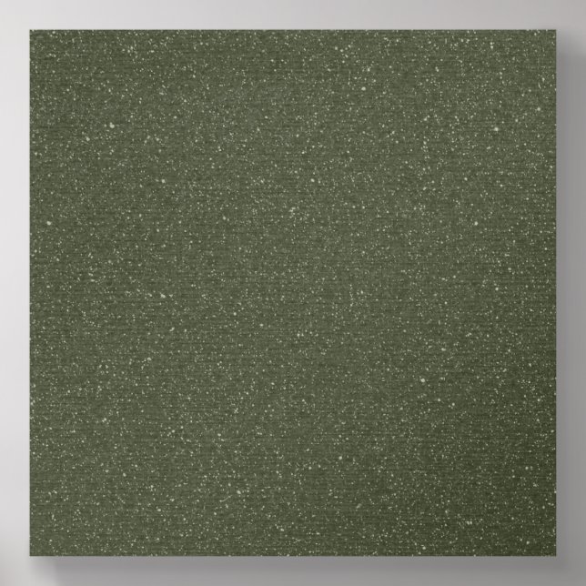 Customizable Speckled Moss Green Photo Tile (Front Set)