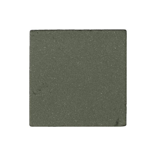 Customizable Speckled Moss Green Stone Magnet (Front)