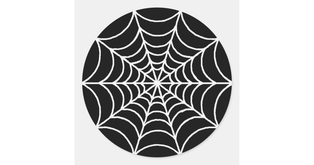 Customizable Spider Web Classic Round Sticker | Zazzle