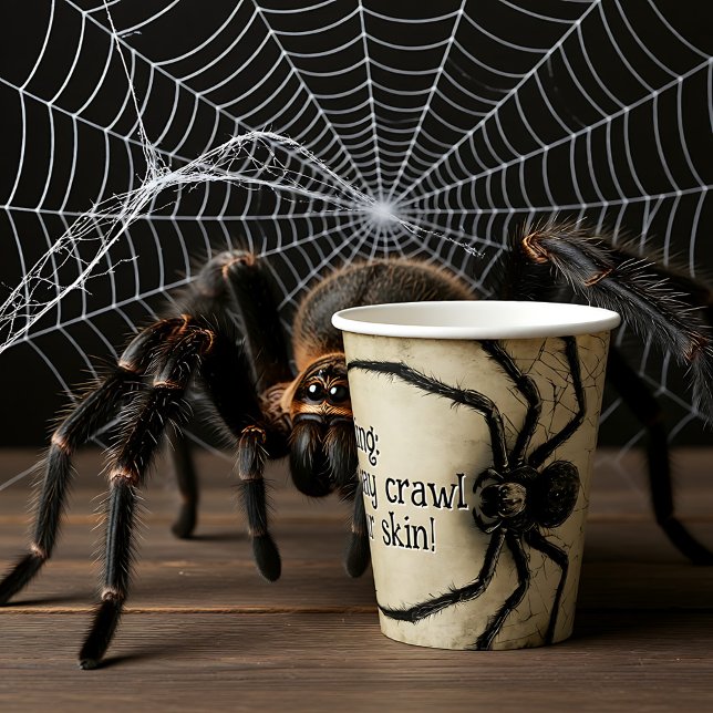 Customizable Spine-tingling Spider HALLOWEEN Bash Paper Cups (Customizable Spine-tingling Spider HALLOWEEN Bash Paper Cups)