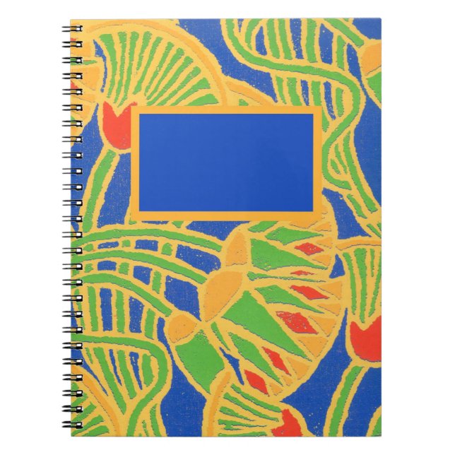 Customizable Spiral Notebook, Egyptian Design Notebook (Front)