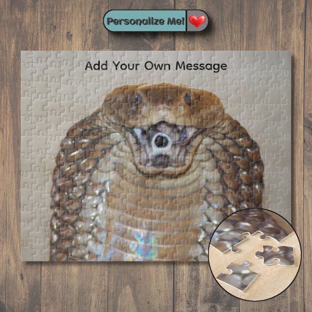 Customizable Spitting Cobra (Venomous Snake) Jigsaw Puzzle (Customizable Spitting Cobra (Venomous Snake) Jigsaw Puzzle)