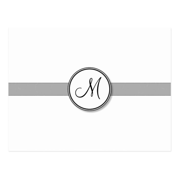 Customizable Split Monogram Seal Template Postcards