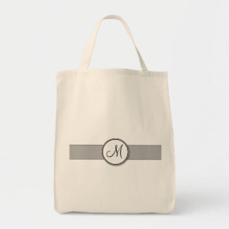 Customizable Split Monogram Seal Template Tote Bag