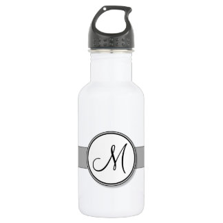 Customizable Split Monogram Seal Template Water Bottle