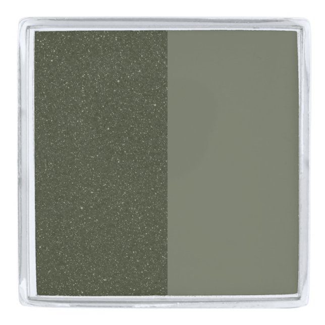Customizable Split Moss Green Lapel Pin (Front)