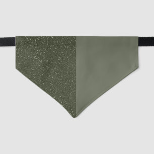 Customizable Split Moss Green Pet Bandana Collar