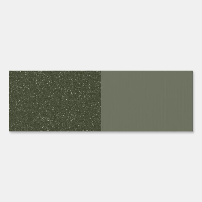 Customizable Split Moss Green Yard Sign (Front)