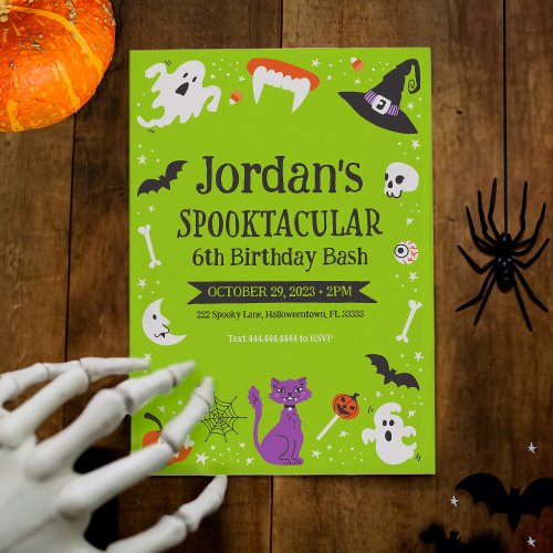 Customizable Spooktacular Birthday Bash Invitation