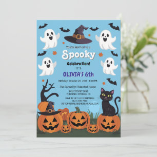Customizable Spooky Halloween Birthday Party Invitation