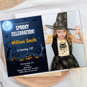 Customizable Spooky Party Invitations for Kids