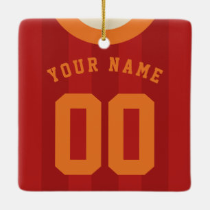Customizable Sports Jersey Template   Ceramic Ornament