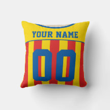 Customizable Sports Jersey Template Pillow, Soccer
