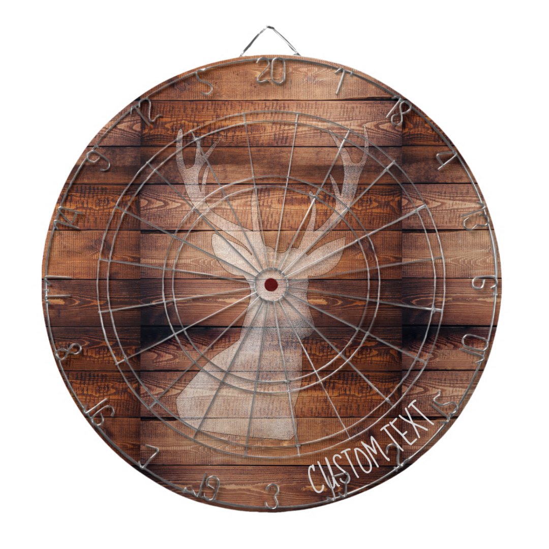 Customizable Spray Painted Deer on Wood Dartboard Zazzle