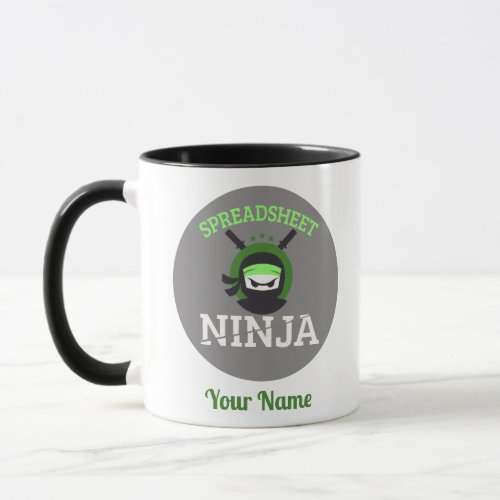 Customizable Spreadsheet Ninja Mug Travel Cup