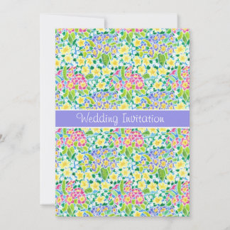 Customizable Spring Flowers Wedding Invitation
