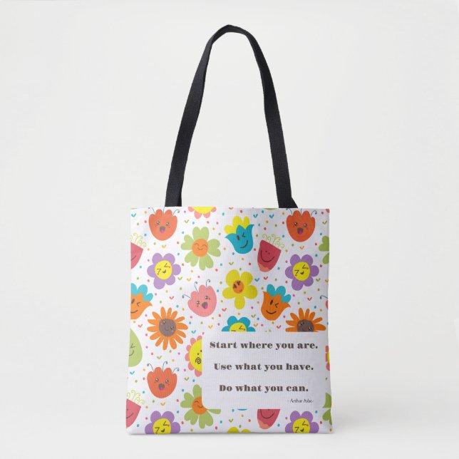 Customizable Spring is in the air reusable tote Bag (Front)