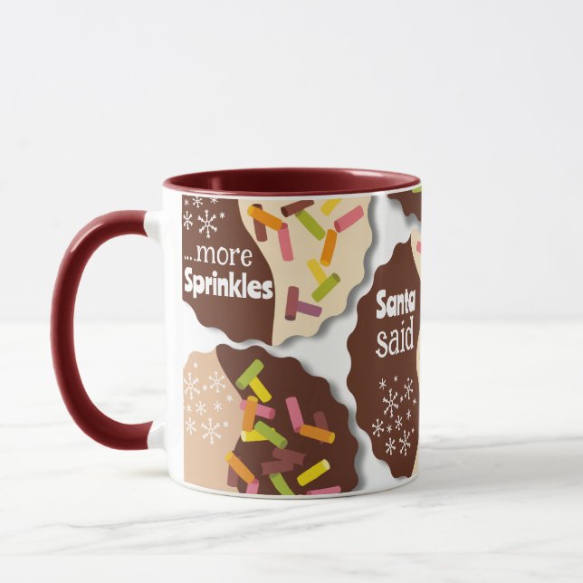 Customizable Sprinkle Cookie Holiday Mug  (Left)