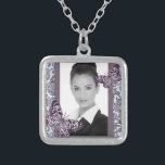 Customizable Square Necklace_Small Silver Plated Necklace<br><div class="desc">Necklace Size_ SMALL •Square - 1.38" x 1.38" (3.5cm x 3.5cm) •18" sterling silver plate chain with 3" extender and lobster claw clasp •Vibrant,  full-color printing •Comes with a black felt gift bag •100% satisfaction guaranteed</div>