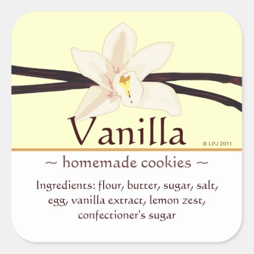 Customizable Square Vanilla Stickers