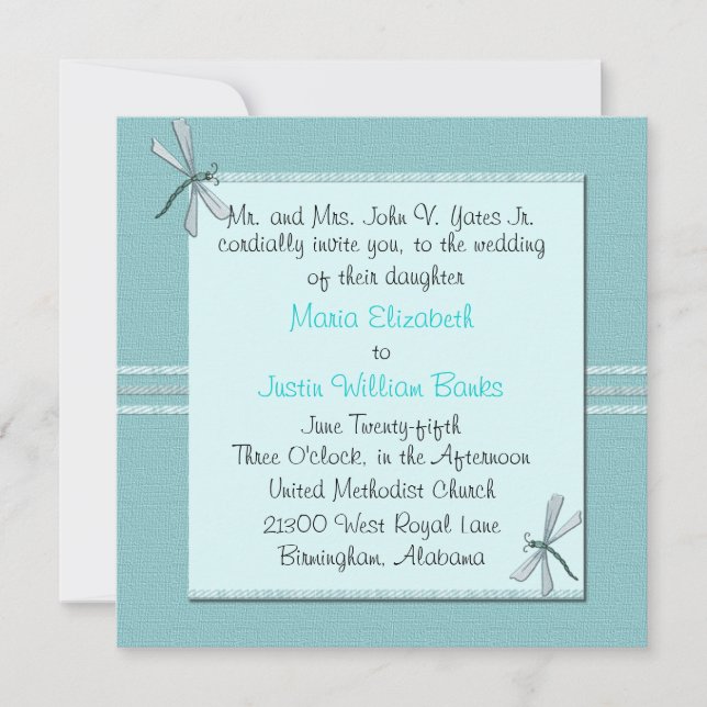 Customizable Square Wedding Invitation (Front)