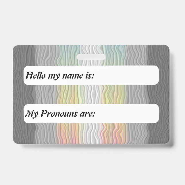  Customizable Squiggly Boho Demifluid Pride Flag Badge (Front)