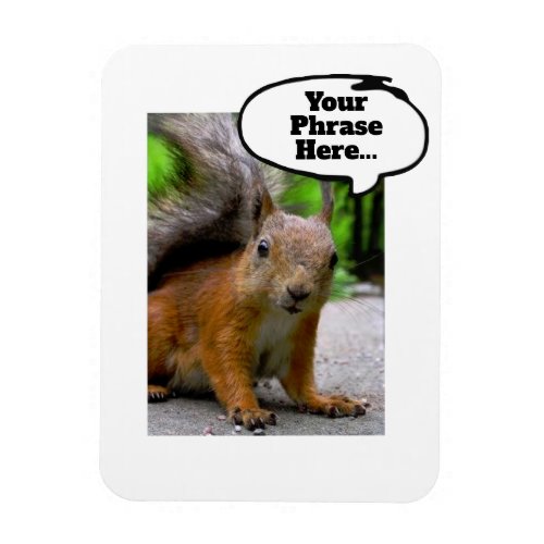 Customizable Squirrel Thought Bubble Say Anything  Magnet