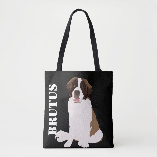 Customizable St Bernard Tote Bag (Front)